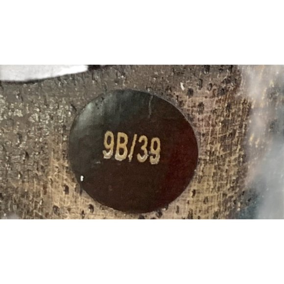 9B Vince Camuto Pink Leather Studded Clogs Mules Wooden Heels Floral Cutout - Picture 3 of 13